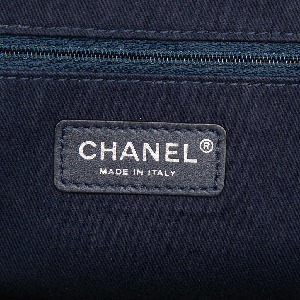 Chanel Large Canvas Logo Deauville Shopping Tote