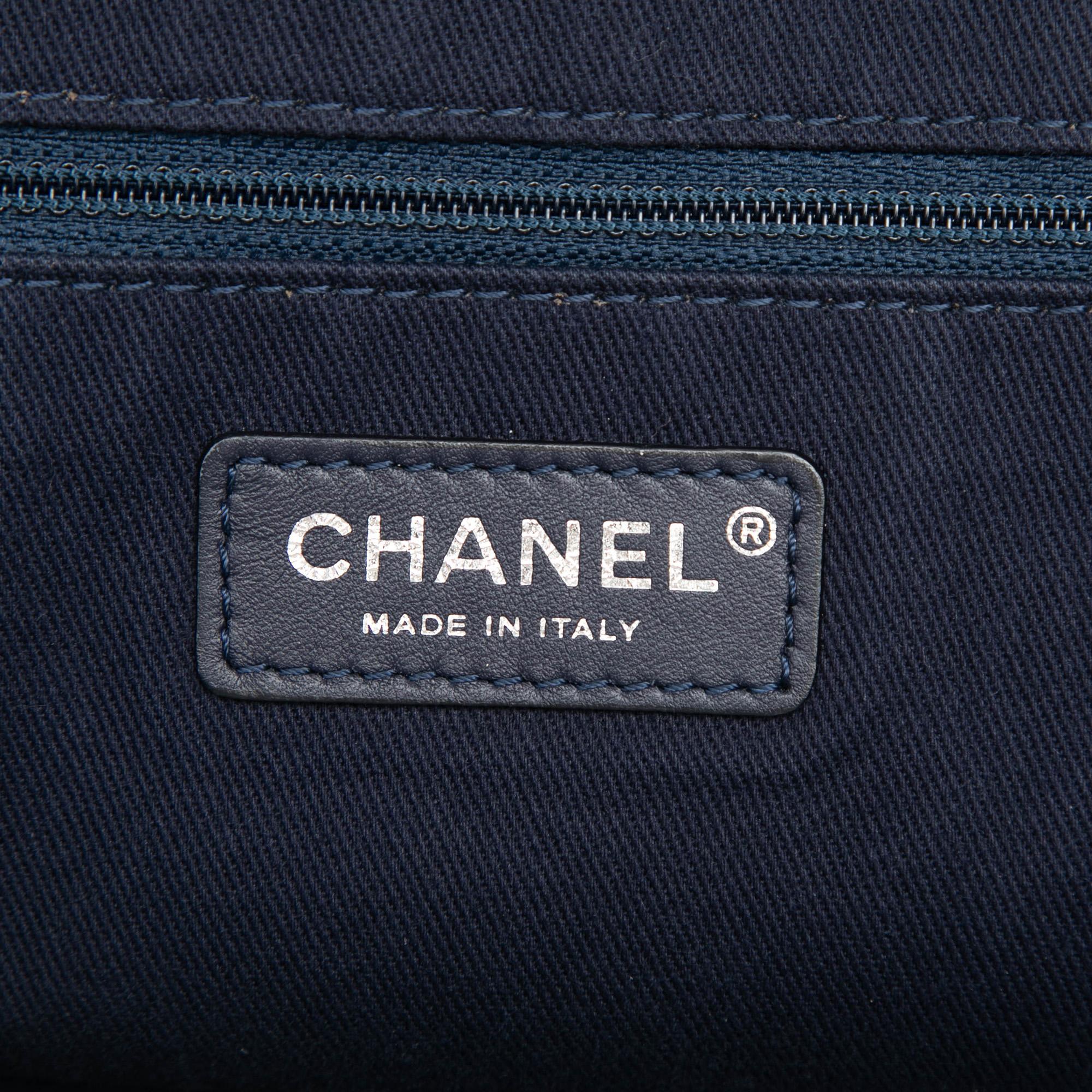 Chanel Large Canvas Logo Deauville Shopping Tote