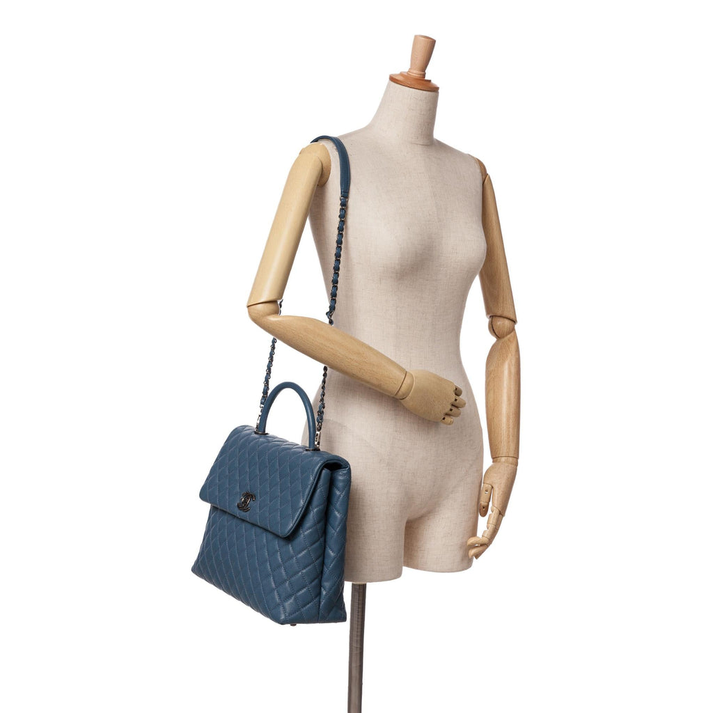 Chanel Large Caviar Coco Top Handle Bag