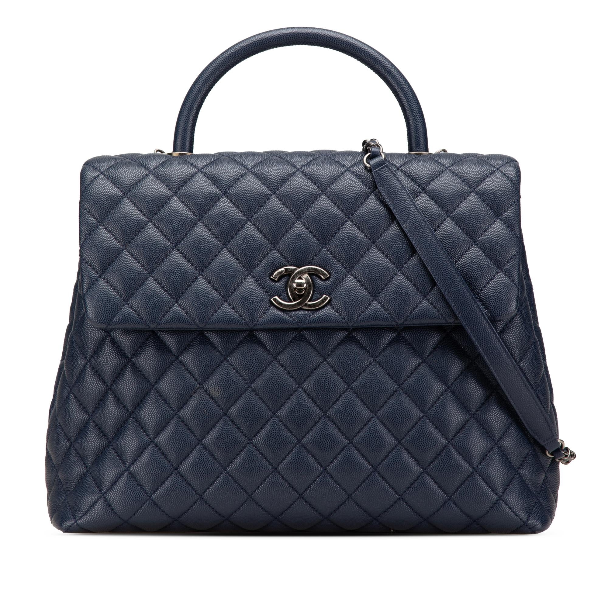 Chanel Large Caviar Coco Top Handle Bag