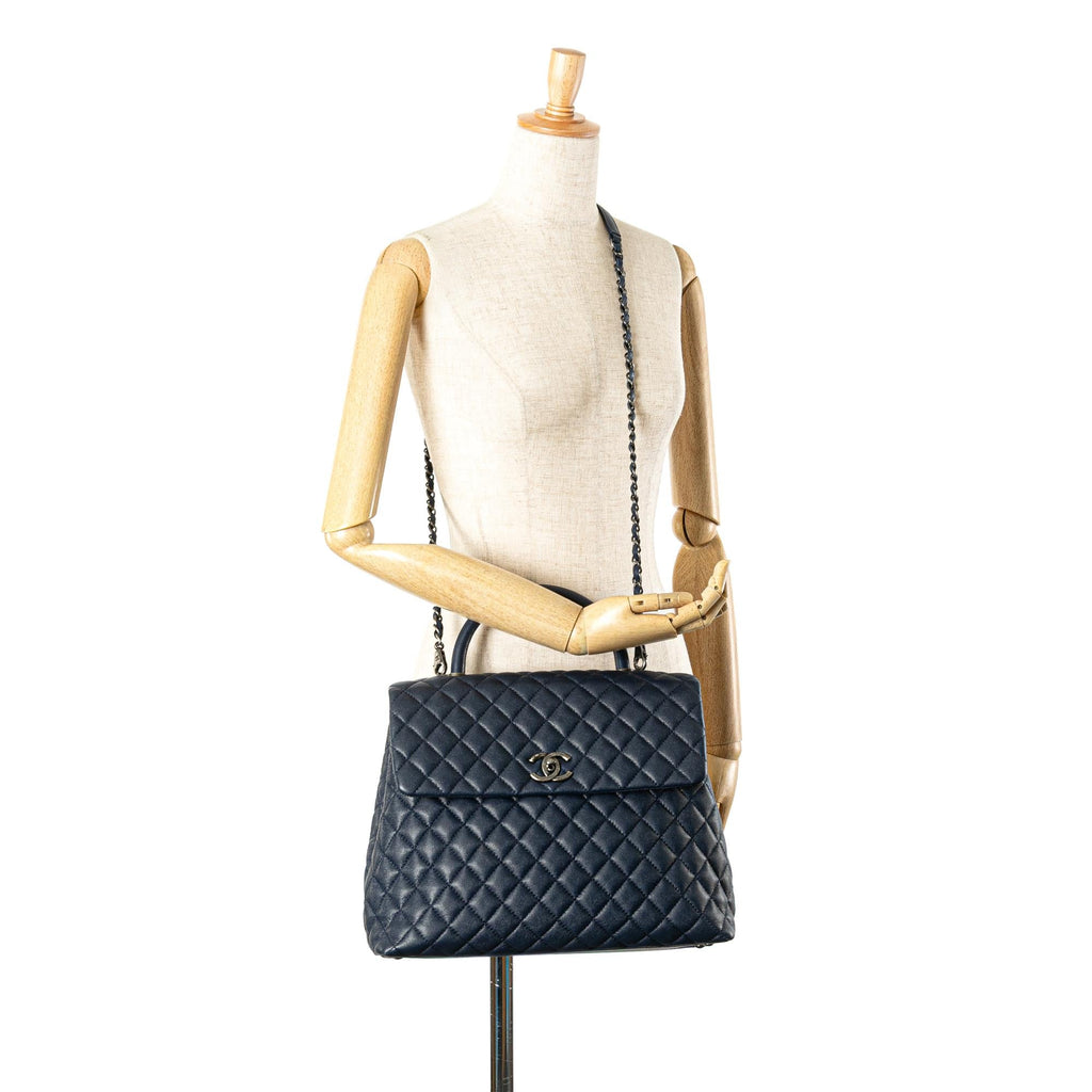 Chanel Large Caviar Coco Top Handle Bag