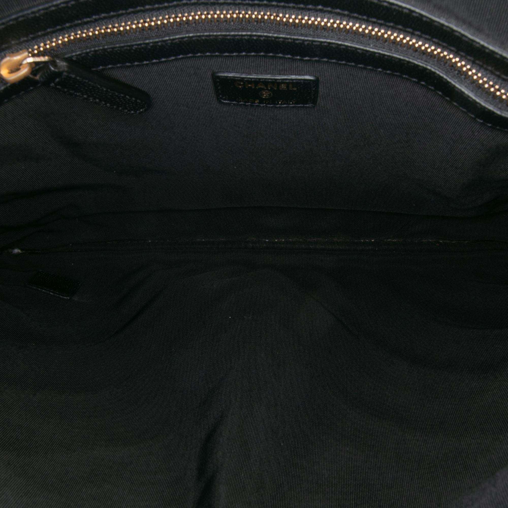 Chanel Large Chevron Caviar Ancient Greek Charms O Case Clutch