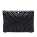 Chanel Large Chevron Caviar Ancient Greek Charms O Case Clutch