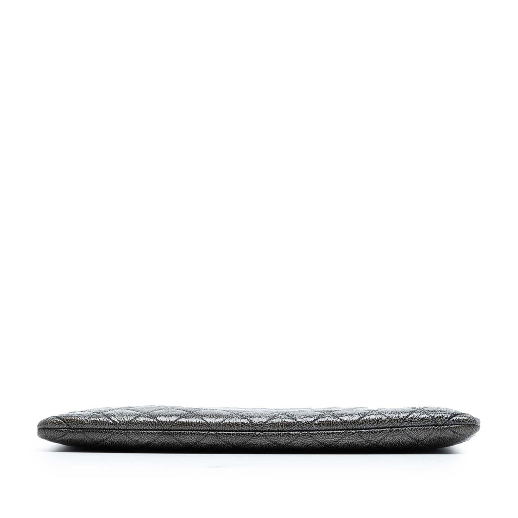 Chanel Large Crinkled Patent O Case Clutch