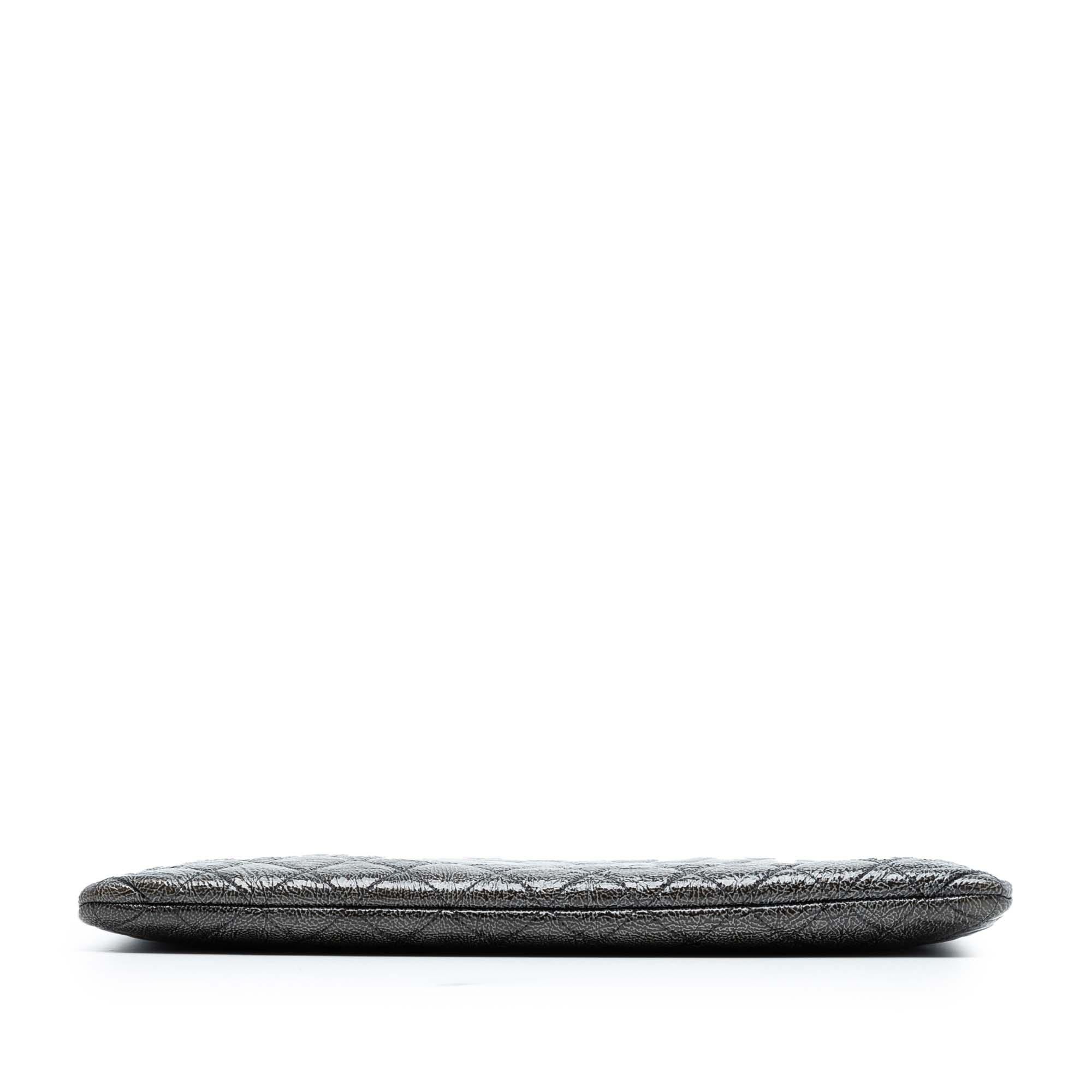 Chanel Large Crinkled Patent O Case Clutch