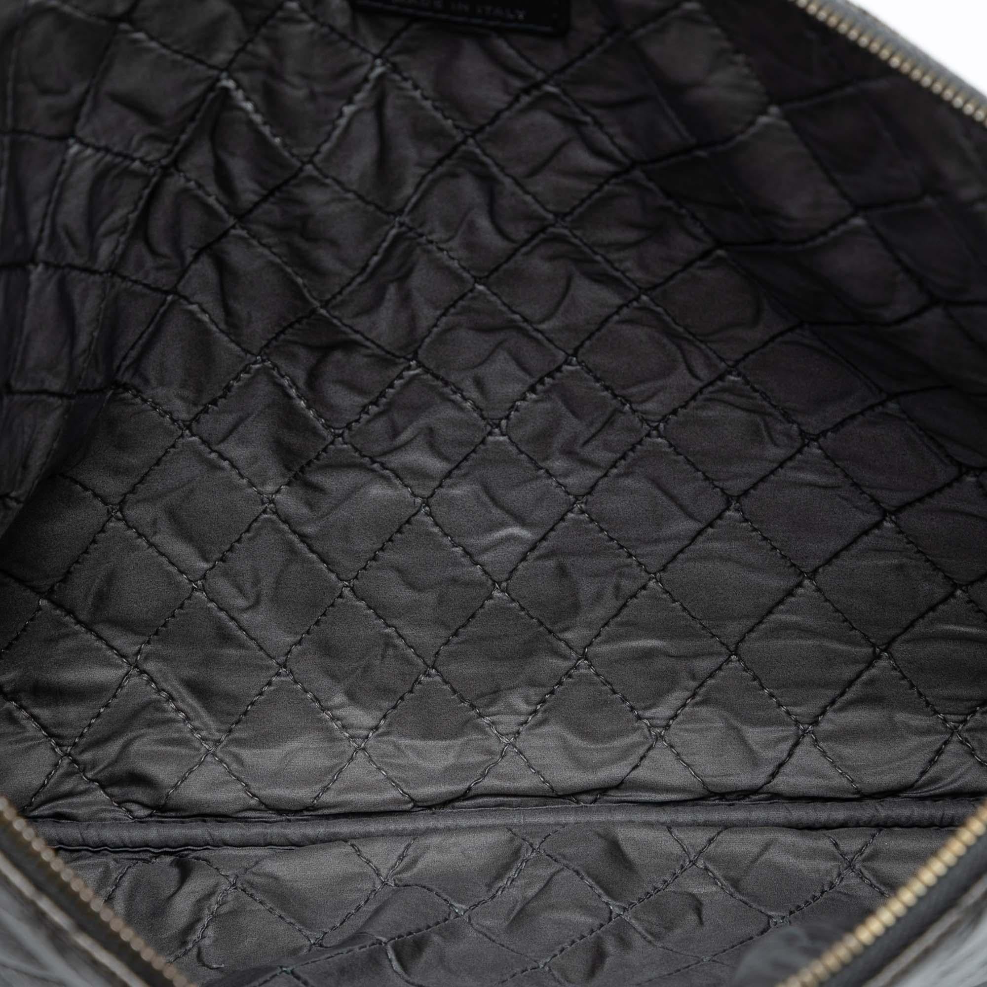 Chanel Large Crinkled Patent O Case Clutch