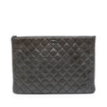 Chanel Large Crinkled Patent O Case Clutch