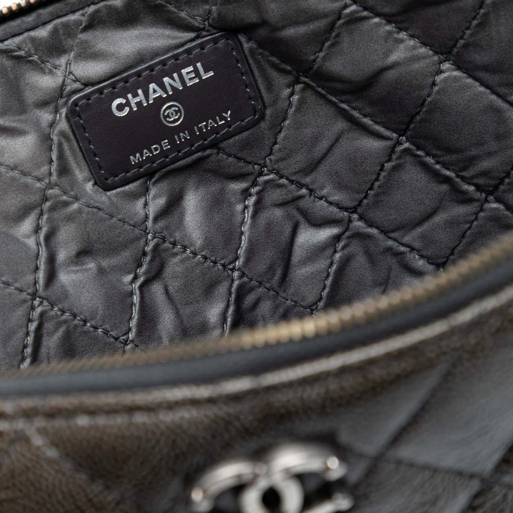 Chanel Large Crinkled Patent O Case Clutch