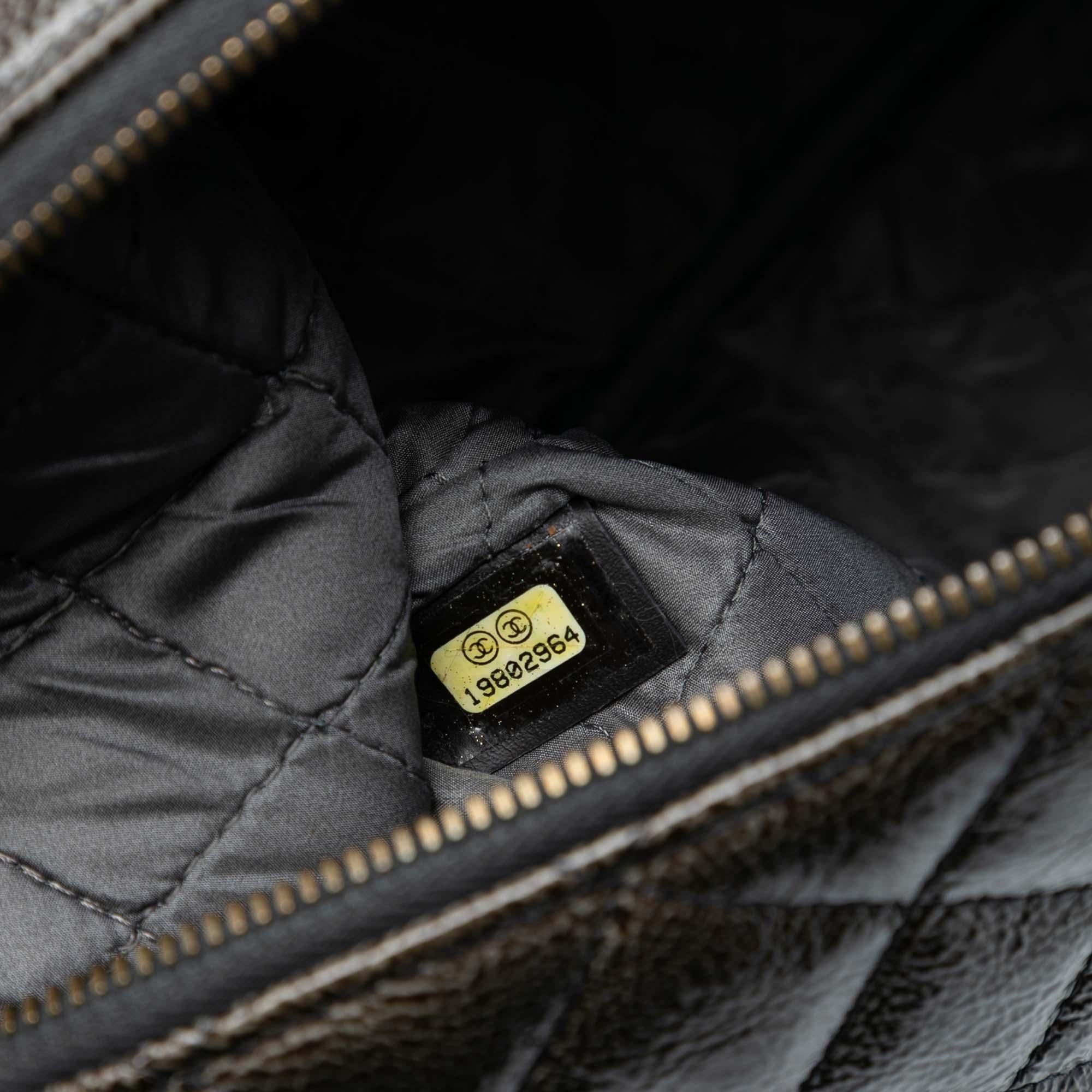 Chanel Large Crinkled Patent O Case Clutch