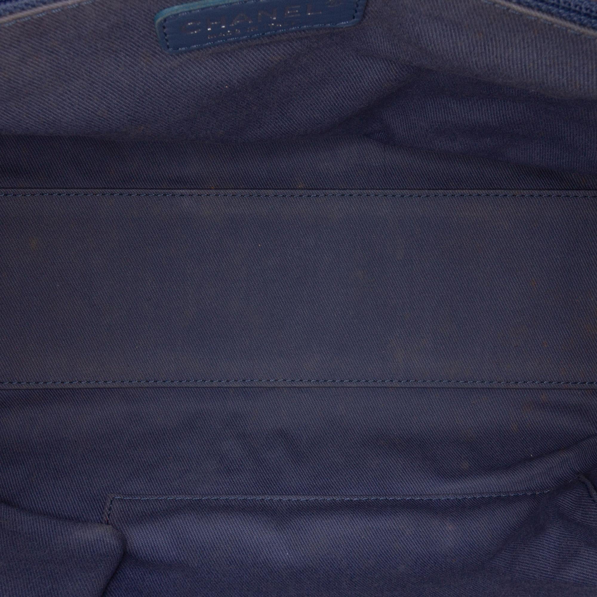 Chanel Large Denim Deauville Bowling Bag