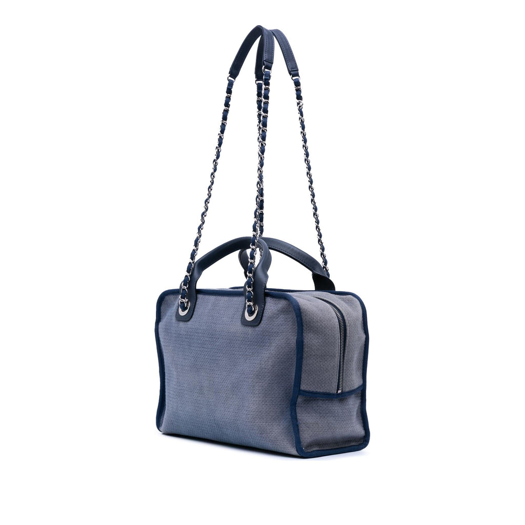 Chanel Large Denim Deauville Bowling Bag