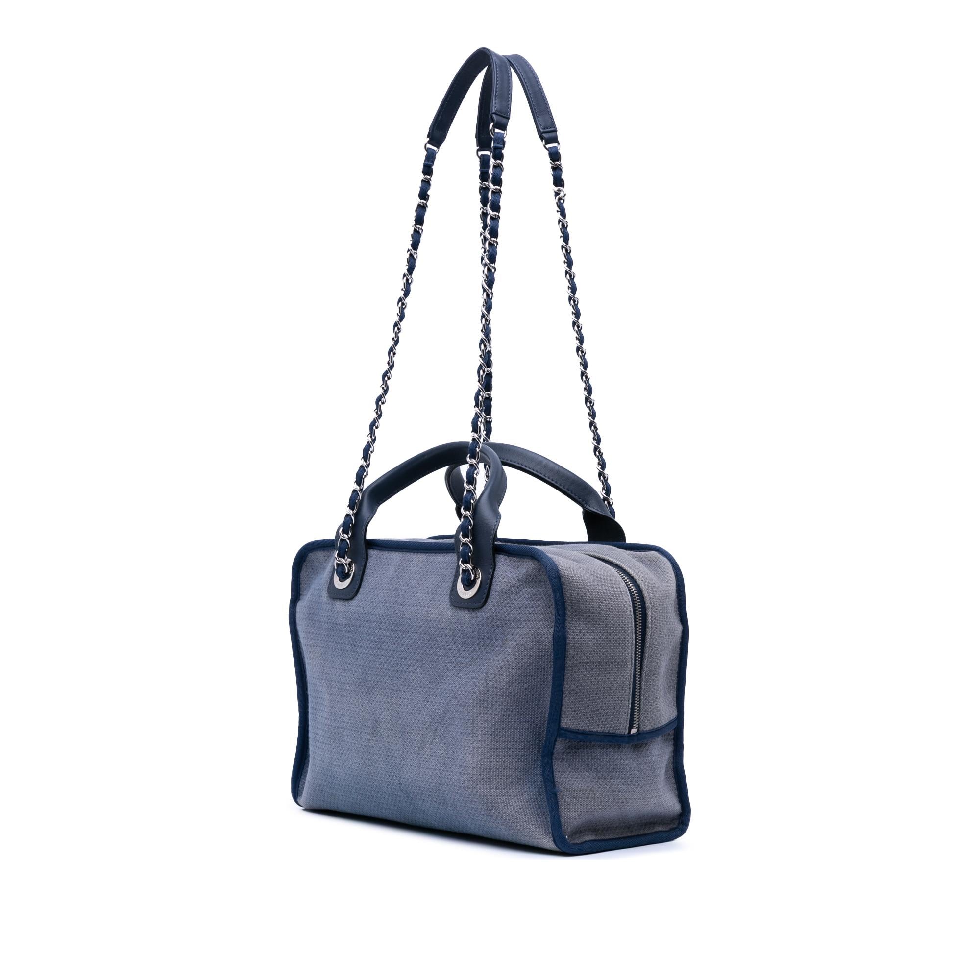 Chanel Large Denim Deauville Bowling Bag