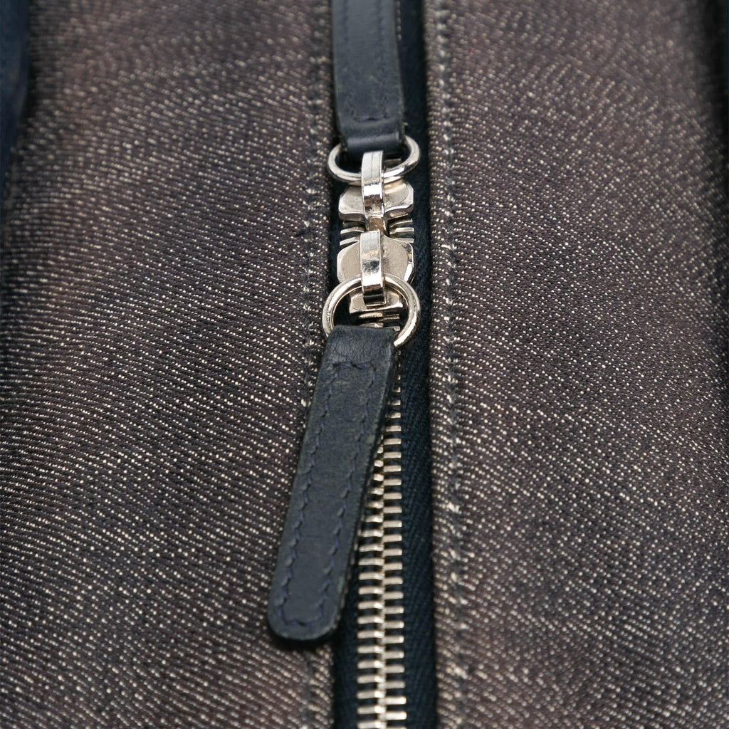 Chanel Large Denim Deauville Bowling Satchel (SHG-qtePh4)