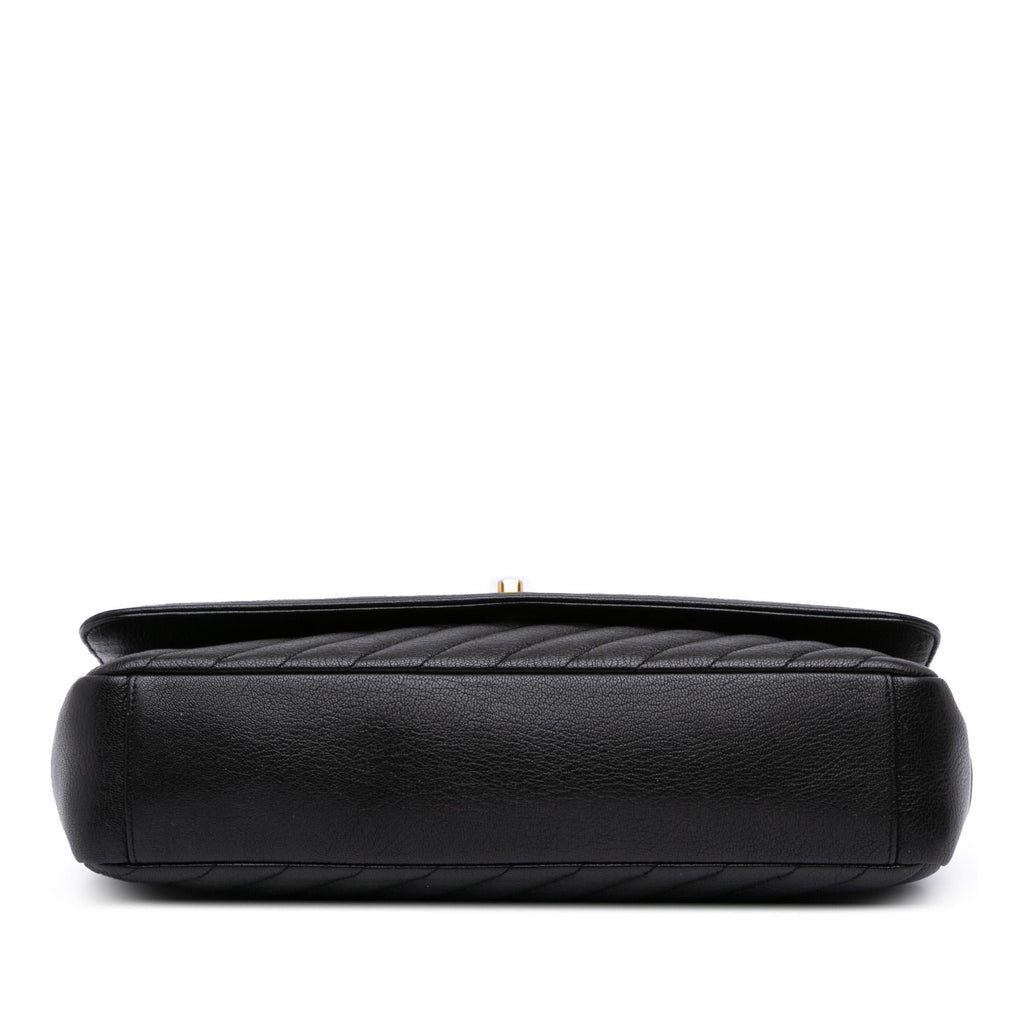 Chanel Large Diagonal Quilted Goatskin Flap