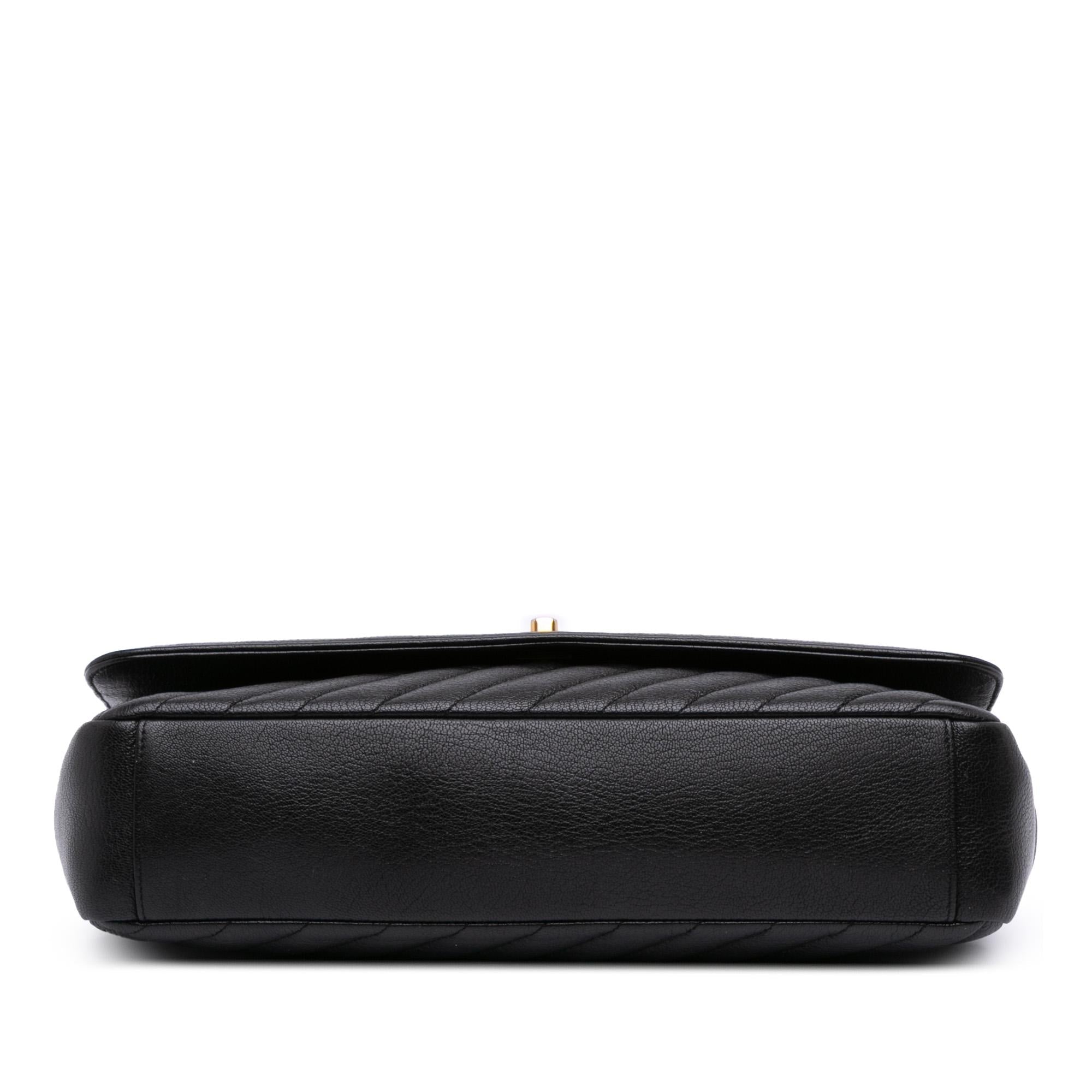 Chanel Large Diagonal Quilted Goatskin Flap