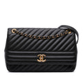 Chanel Large Diagonal Quilted Goatskin Flap