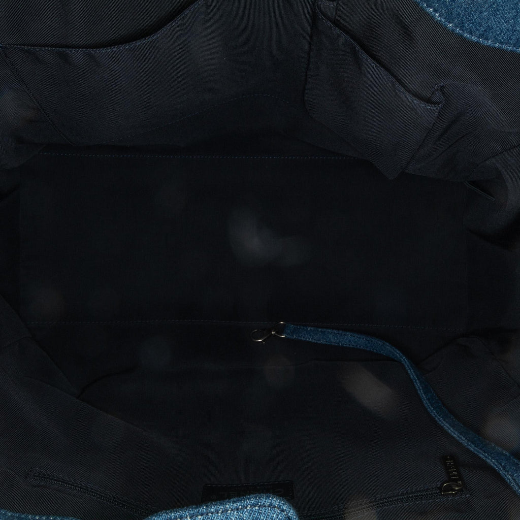 Chanel Large Fringed Denim Shopping Tote