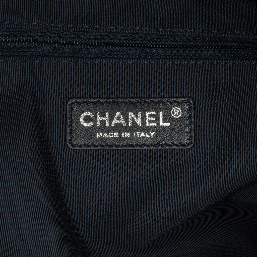 Chanel Large Fringed Denim Shopping Tote