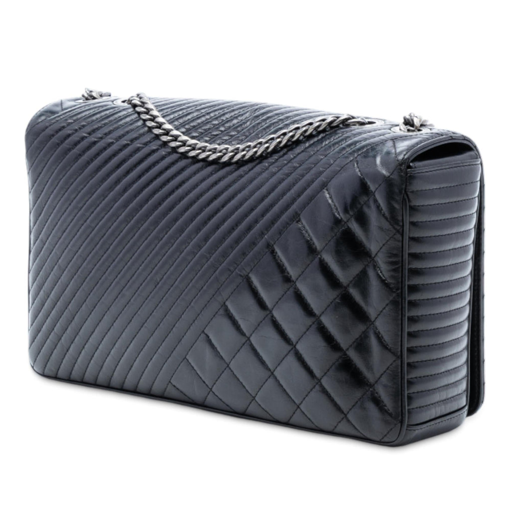 Chanel Large Glazed Calfskin Coco Boy Flap