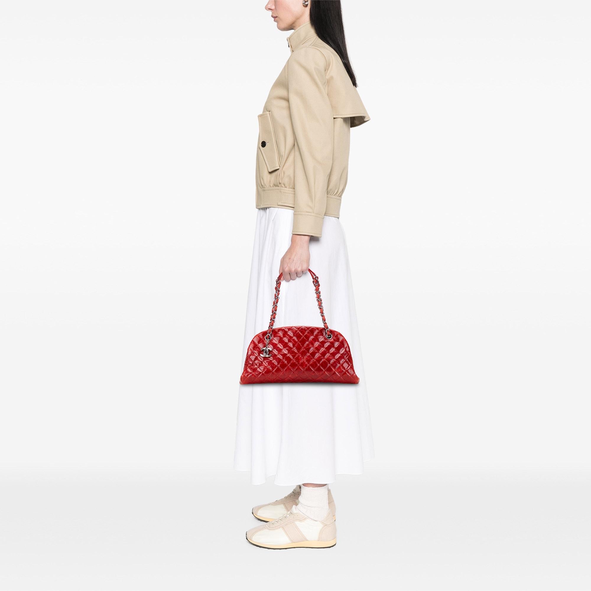 Chanel Large Glazed Calfskin Mademoiselle Bowling Bag