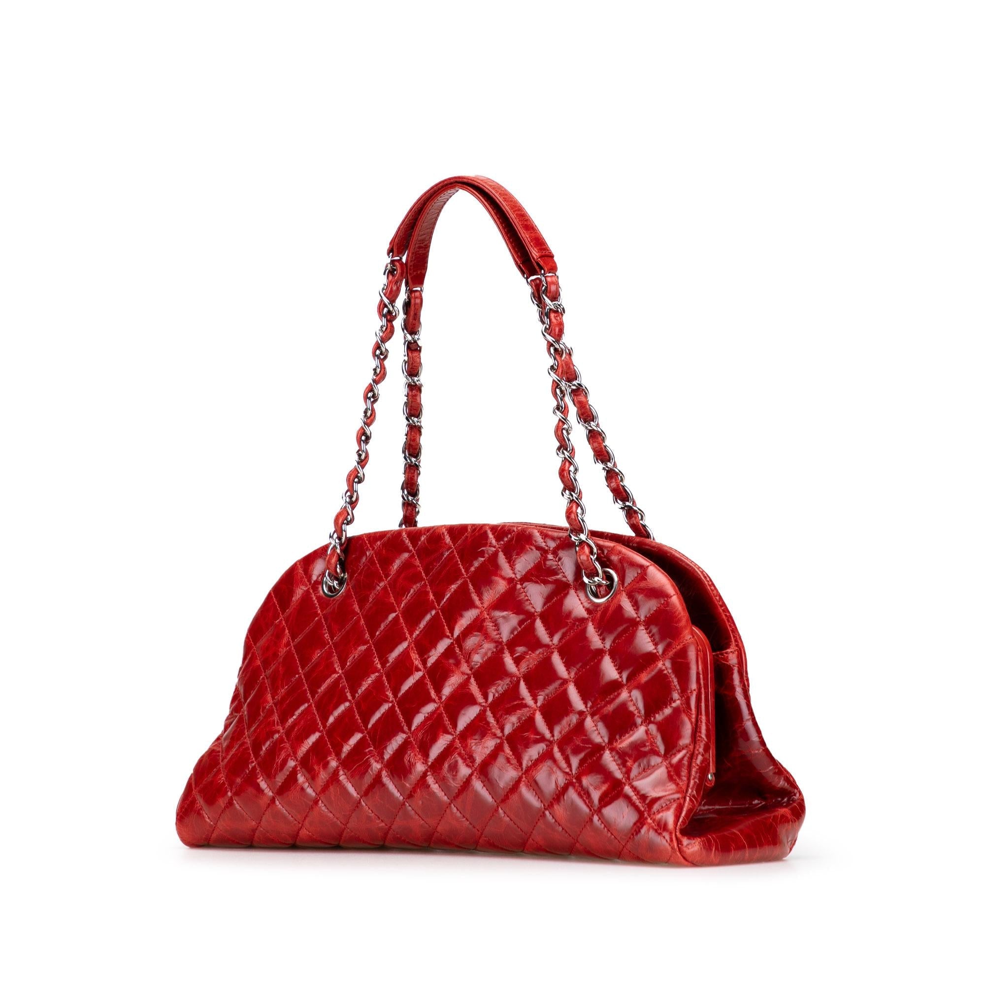 Chanel Large Glazed Calfskin Mademoiselle Bowling Bag