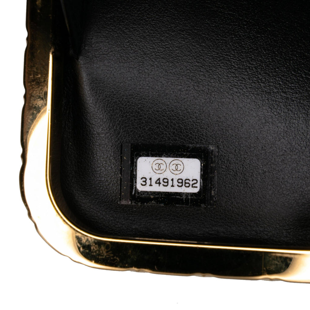 Chanel Large Glazed Goatskin Box With Chain