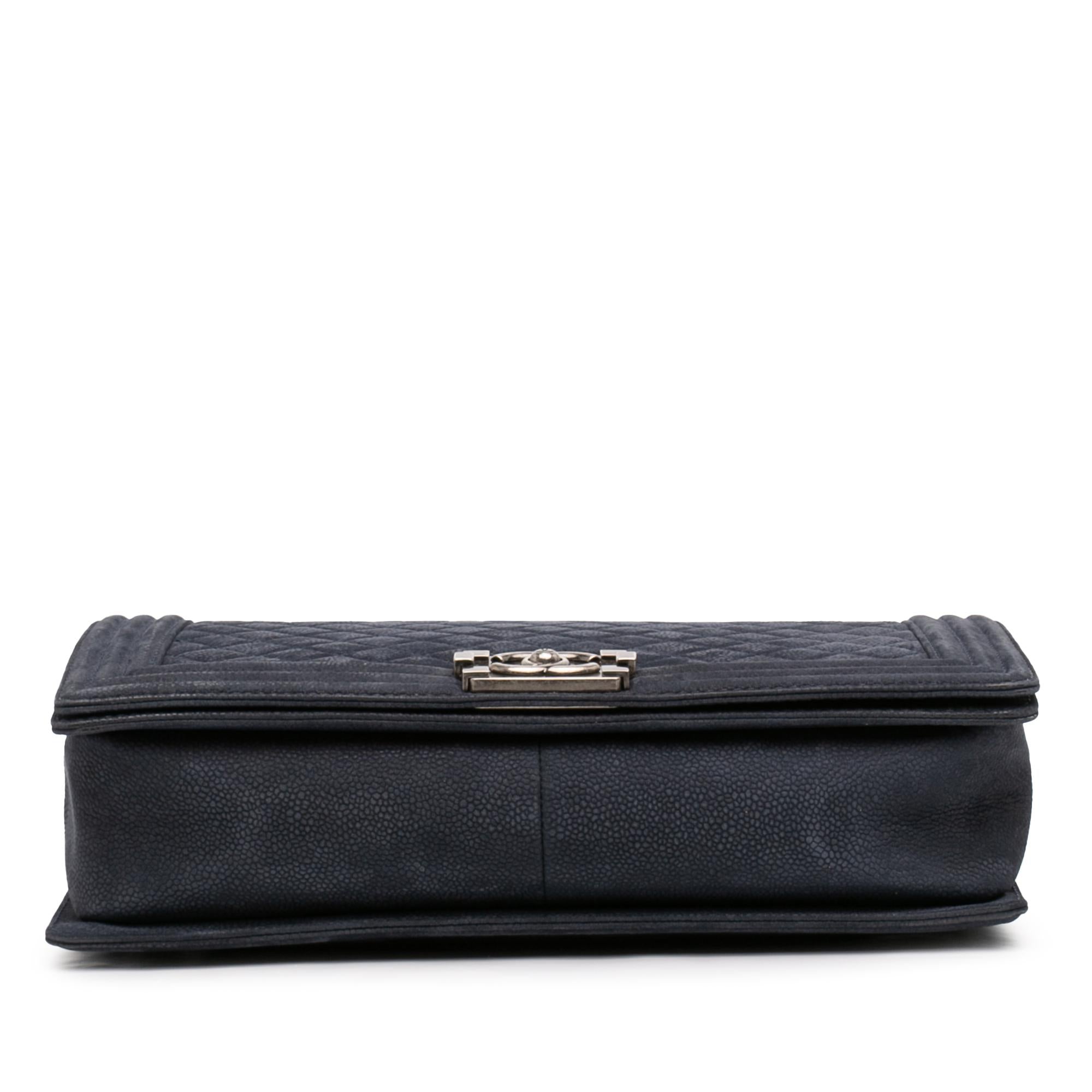 Chanel Large Iridescent Quilted Caviar Boy Flap