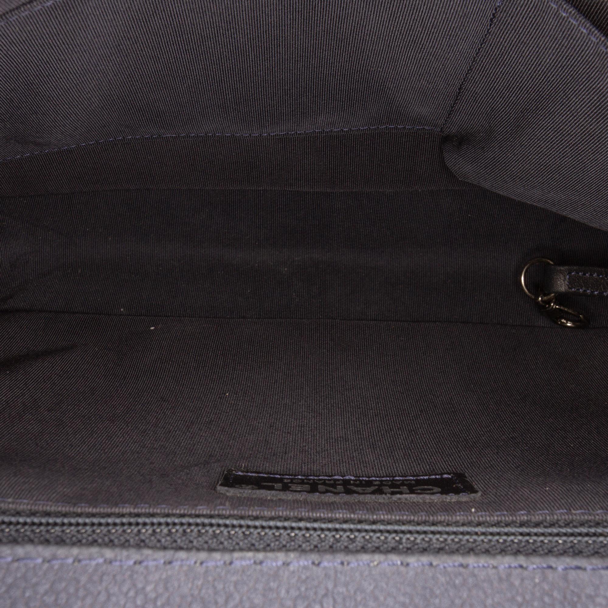 Chanel Large Iridescent Quilted Caviar Boy Flap