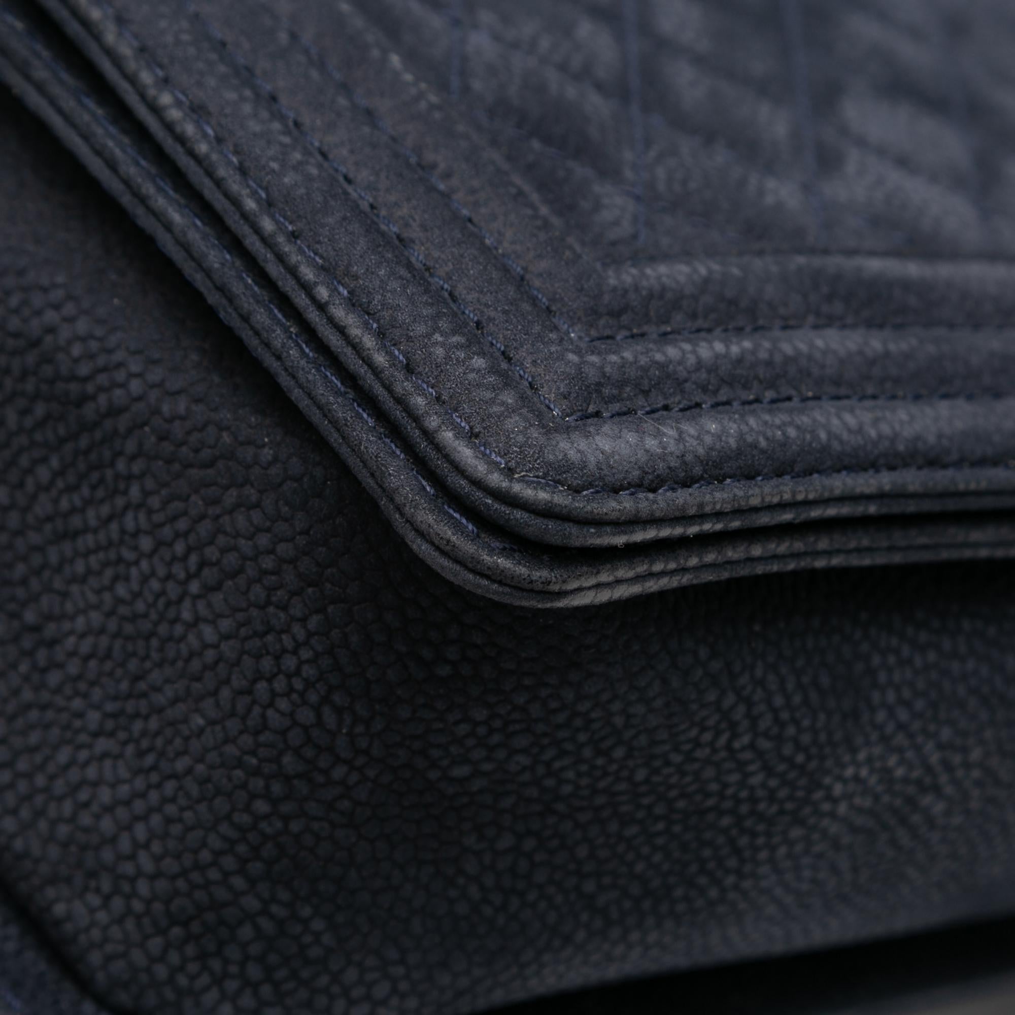Chanel Large Iridescent Quilted Caviar Boy Flap