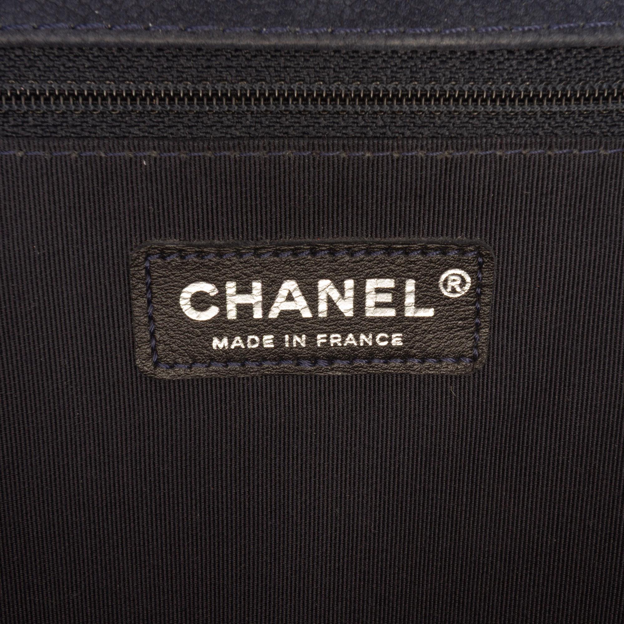 Chanel Large Iridescent Quilted Caviar Boy Flap