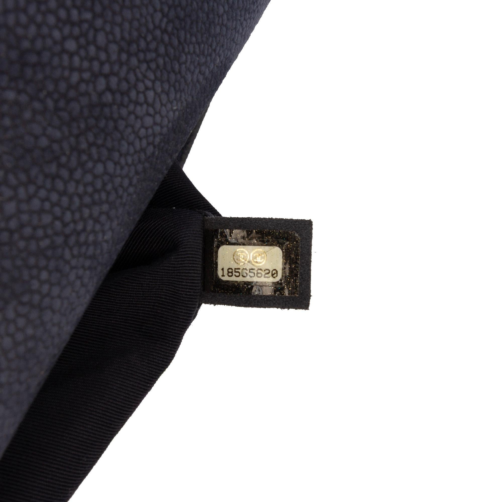 Chanel Large Iridescent Quilted Caviar Boy Flap
