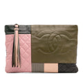 Chanel Large Lambskin Colorblock Patchwork O Case
