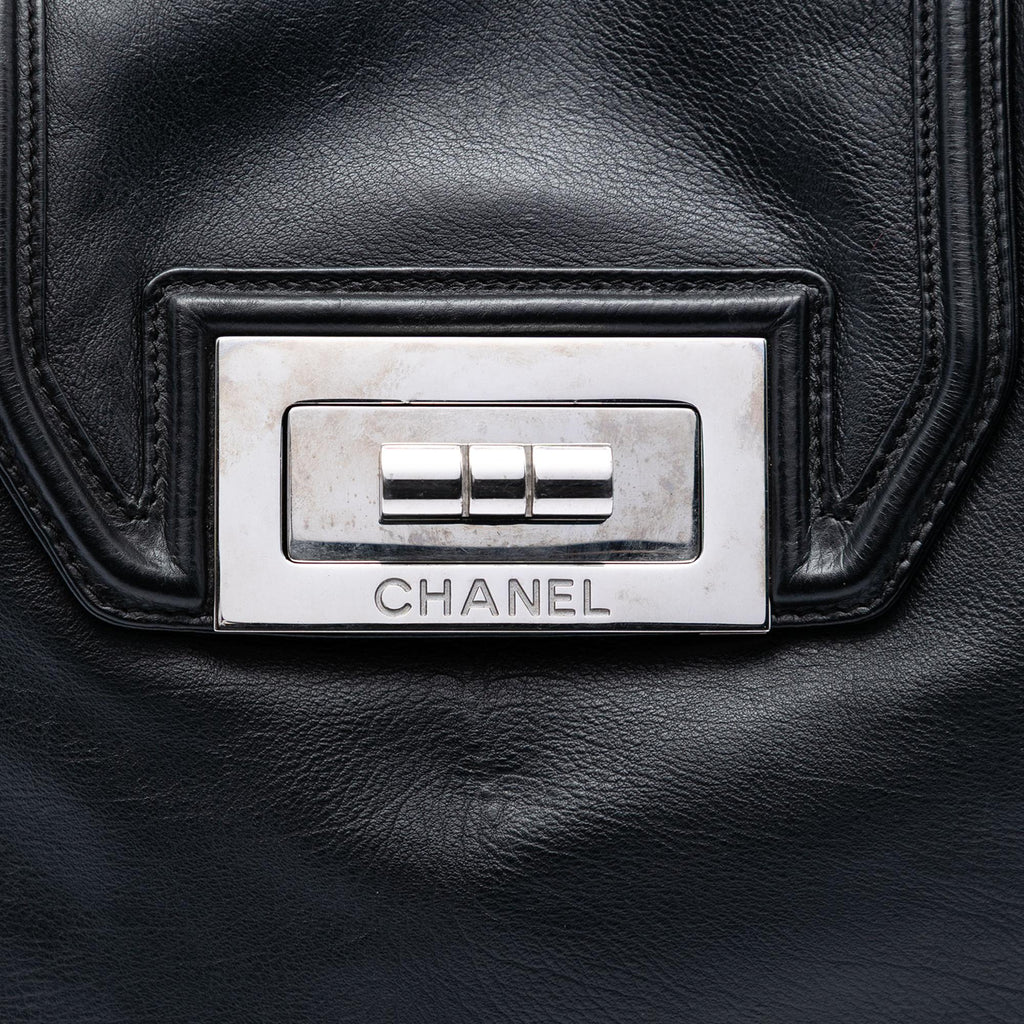 Chanel Large Lambskin Mademoiselle Lock Jewelry Chain Tote