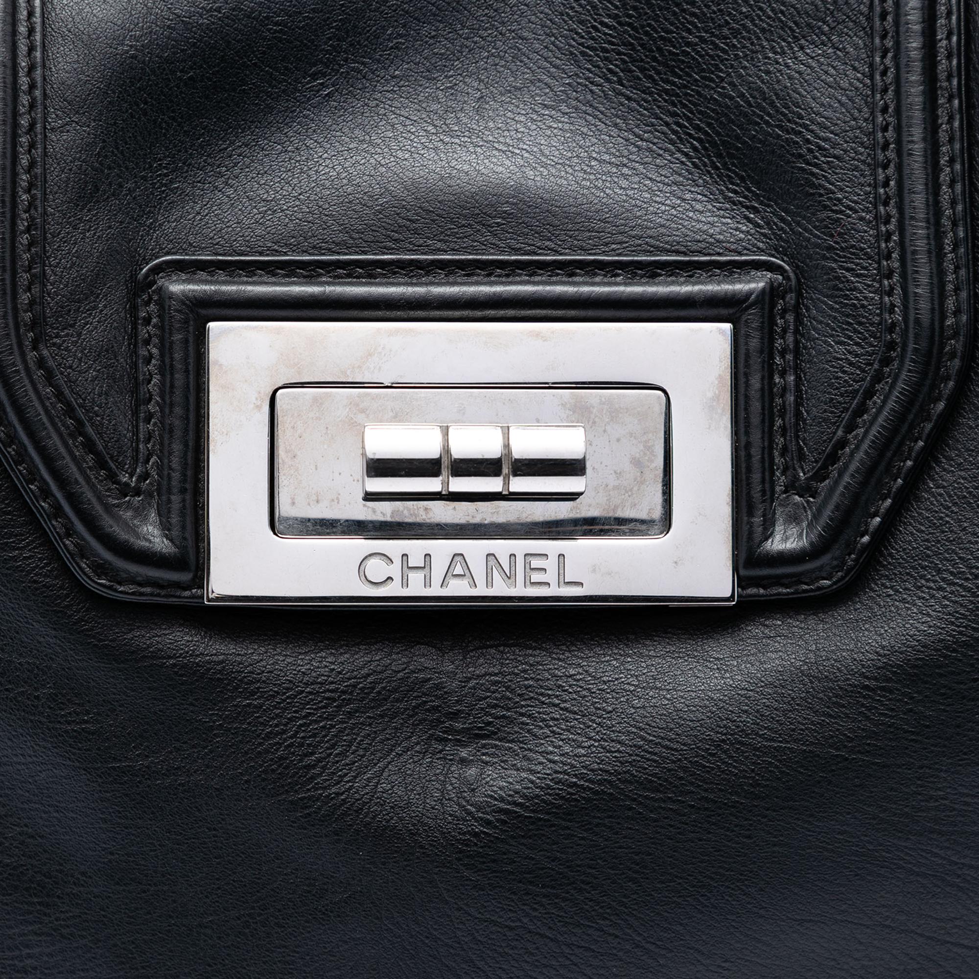 Chanel Large Lambskin Mademoiselle Lock Jewelry Chain Tote