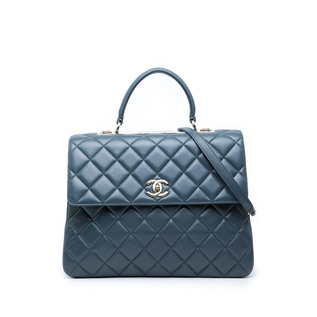 Chanel Large Lambskin Trendy CC Top Handle Flap