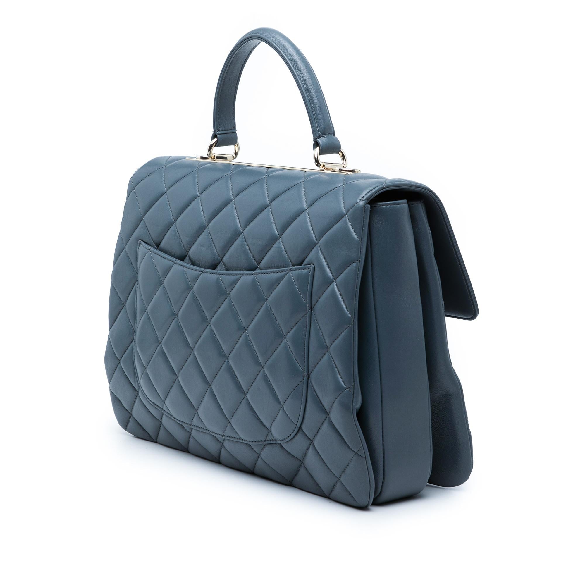 Chanel Large Lambskin Trendy CC Top Handle Flap