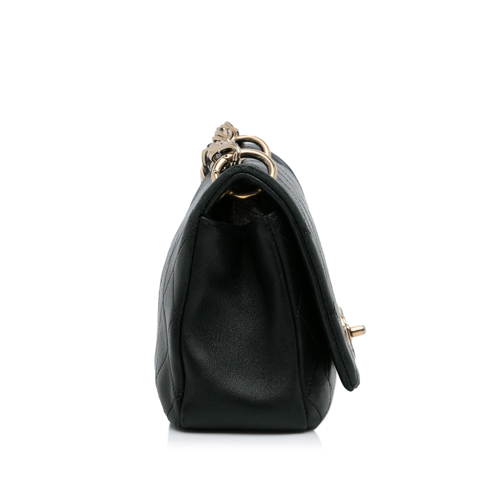 Chanel Large Lambskin Twist Chain Enamel CC Flap
