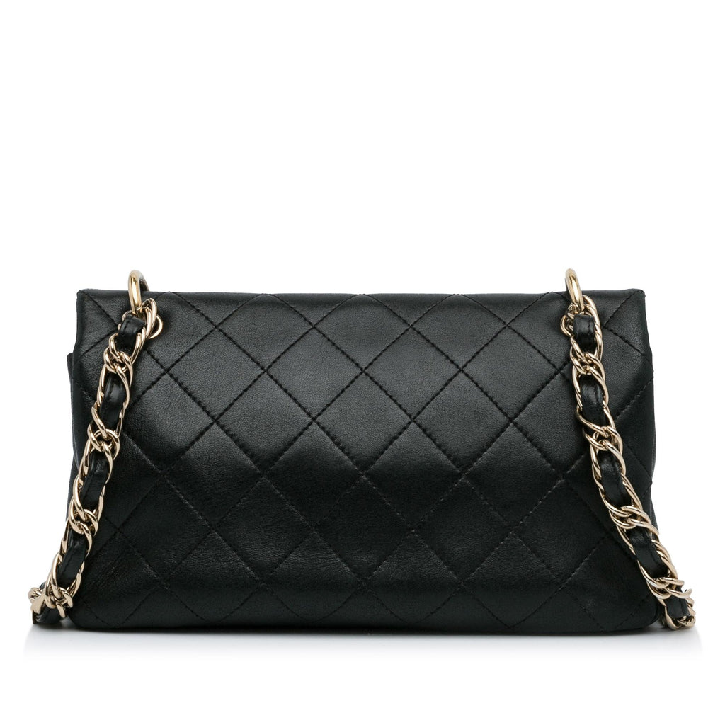 Chanel Large Lambskin Twist Chain Enamel CC Flap