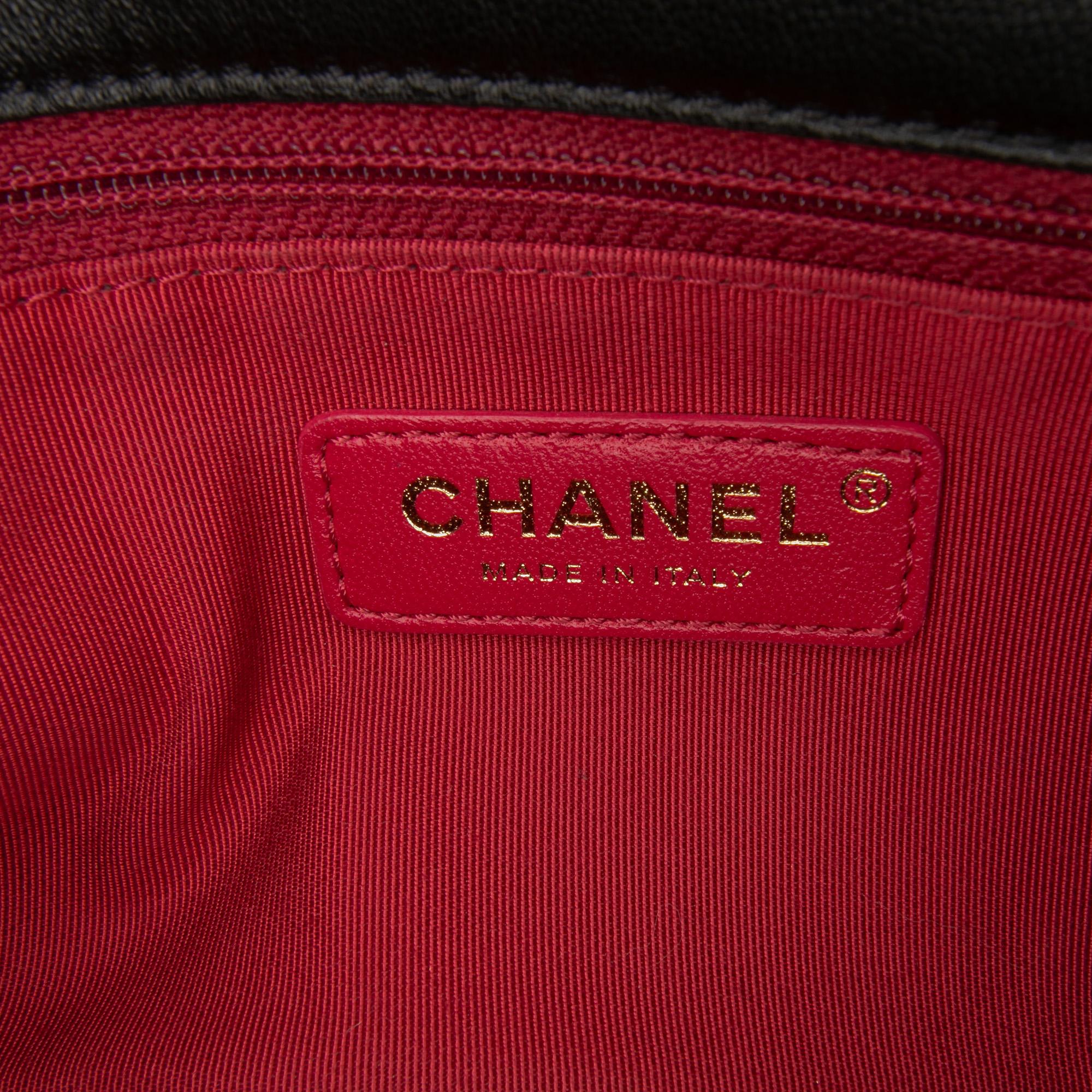 Chanel Large Lambskin Twist Chain Enamel CC Flap