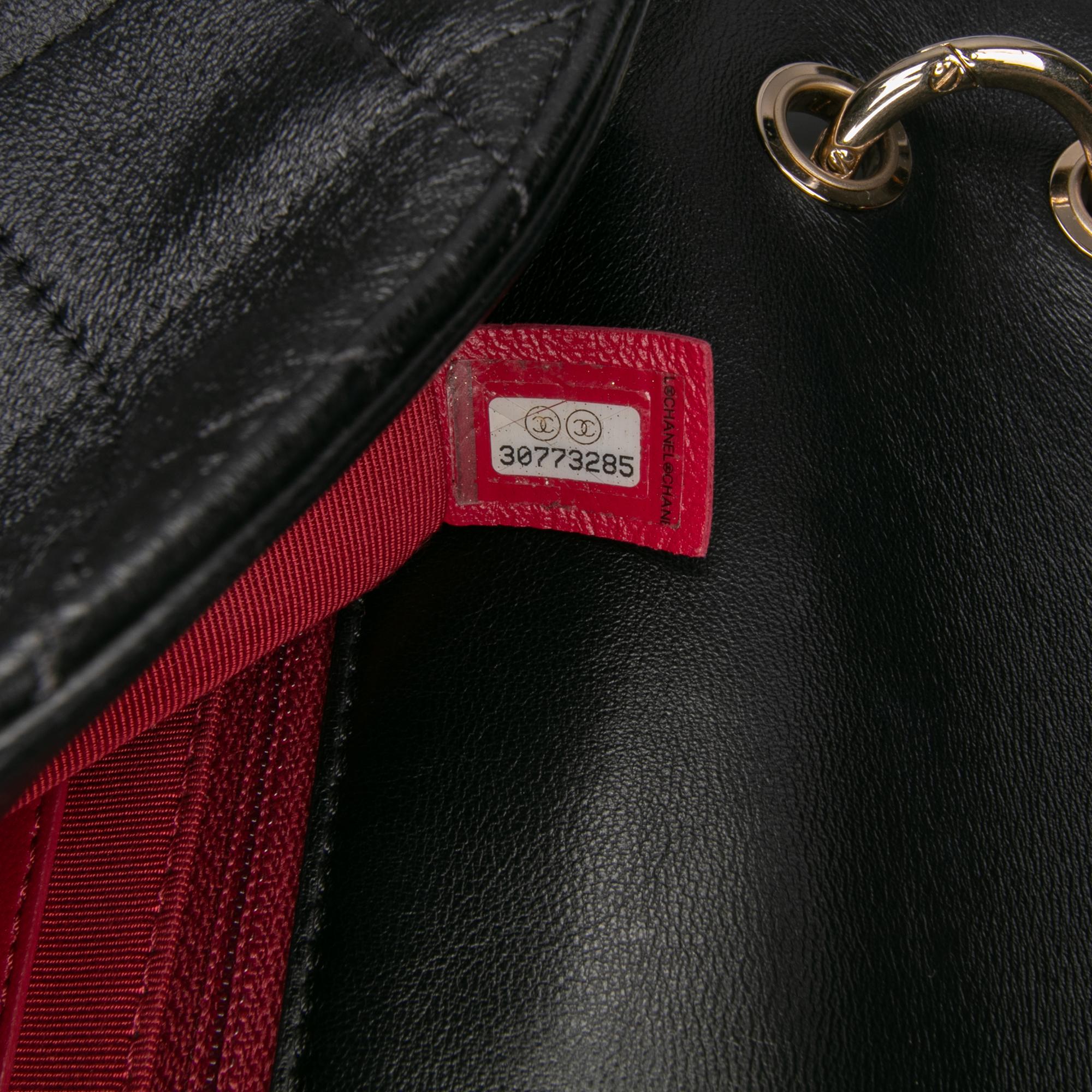 Chanel Large Lambskin Twist Chain Enamel CC Flap