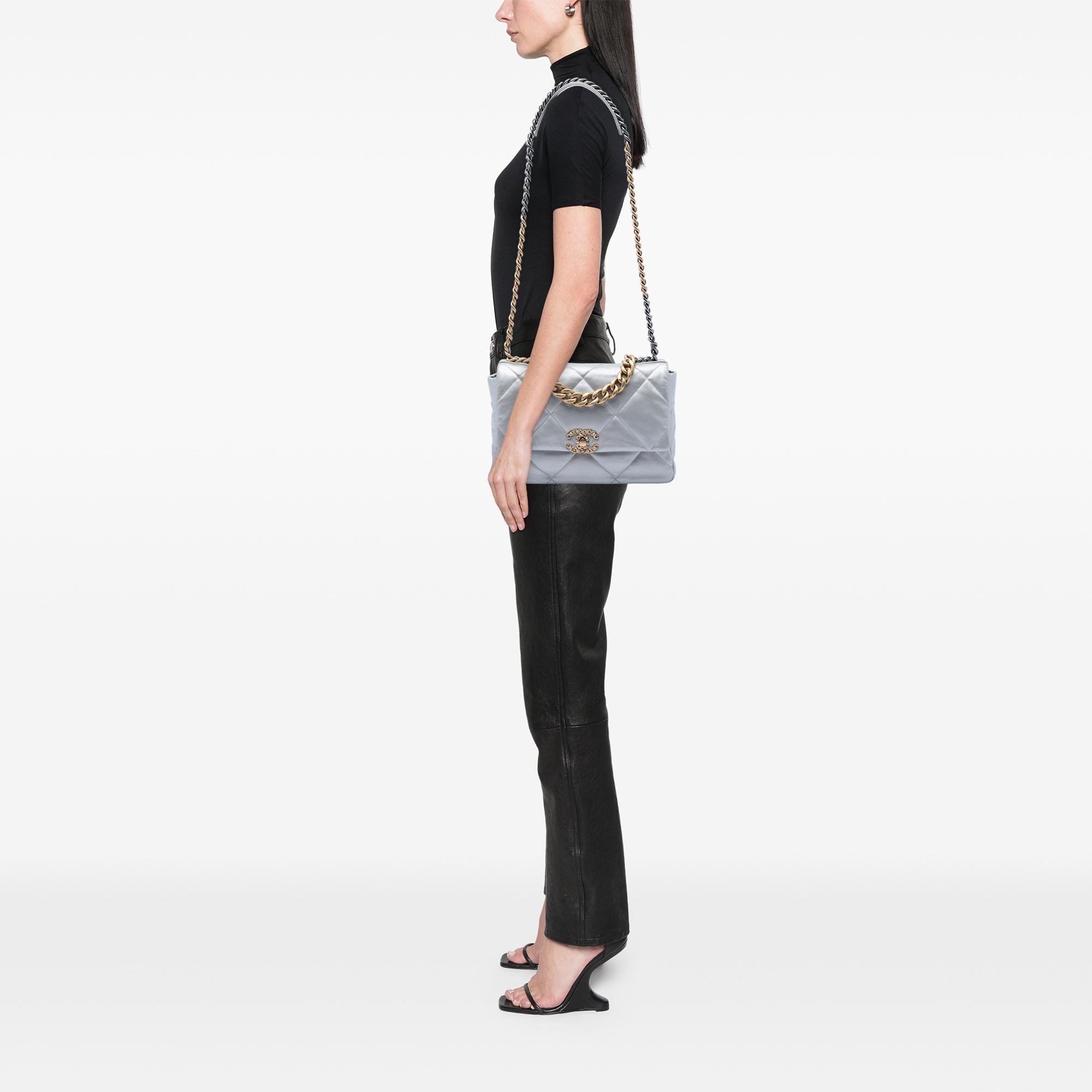 Chanel Large Metallic Lambskin 19 Flap