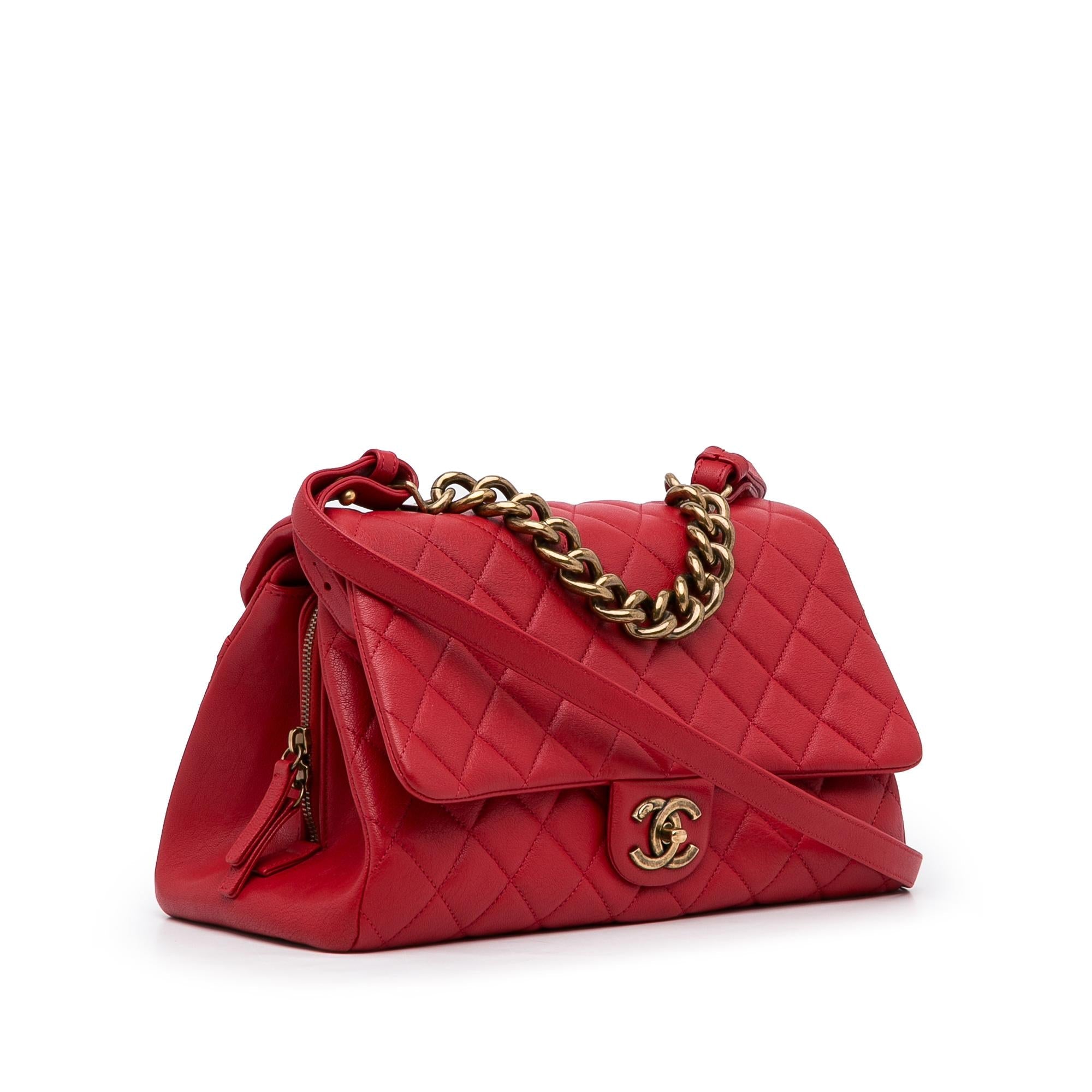Chanel Large Paris Rome Calfskin Trapezio Bag (SHG-qXqdR0)