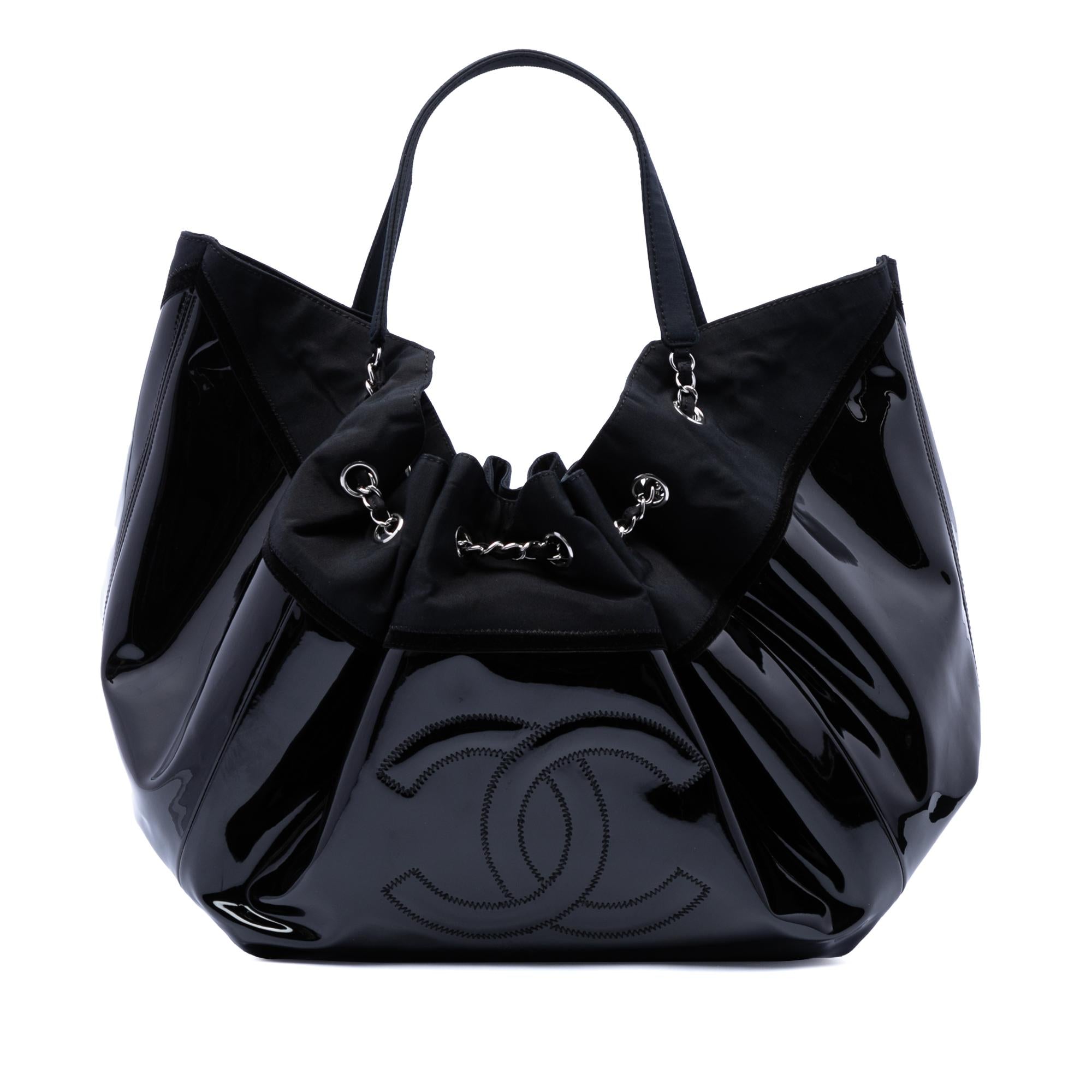 Chanel Large Patent Stretch Spirit Cabas Tote