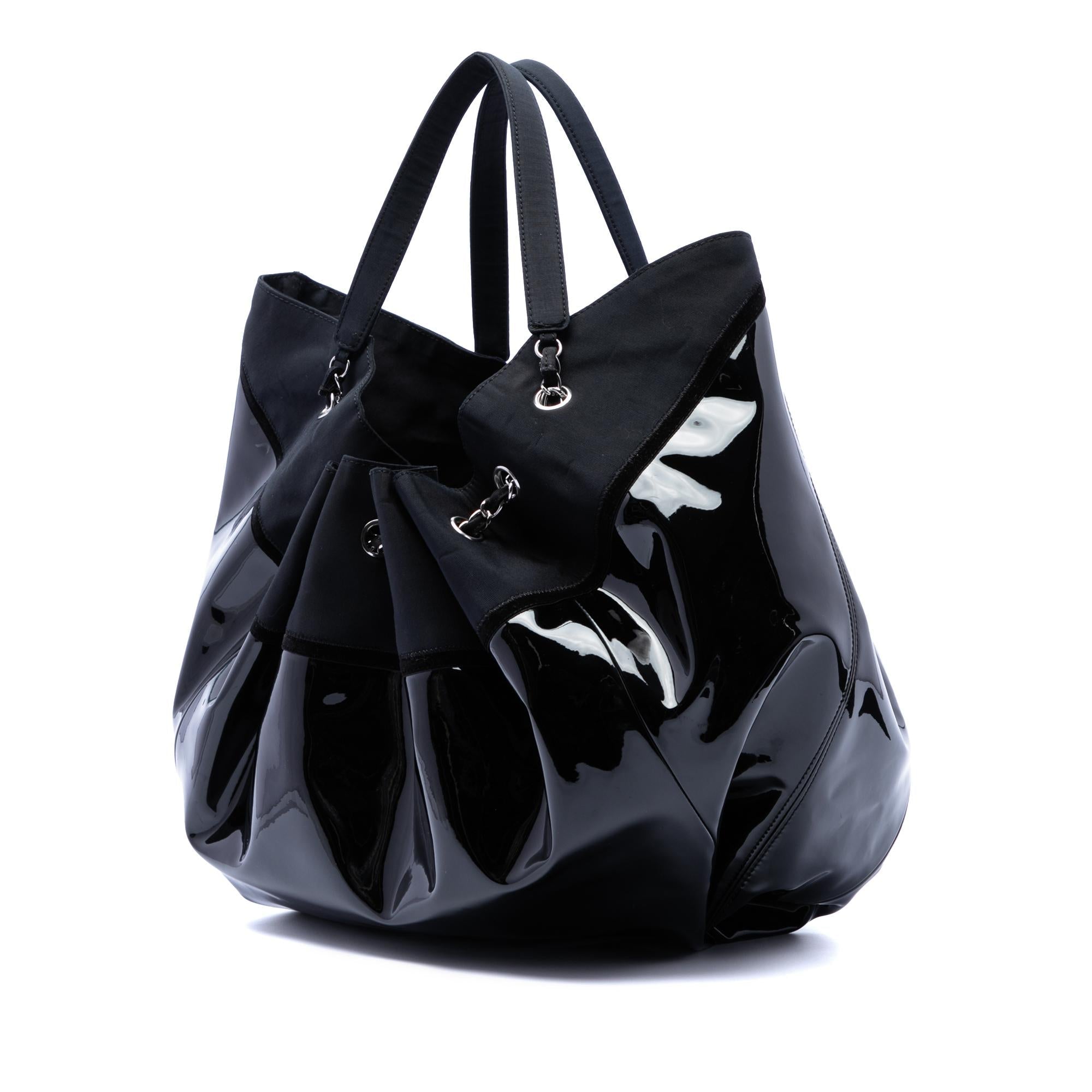 Chanel Large Patent Stretch Spirit Cabas Tote