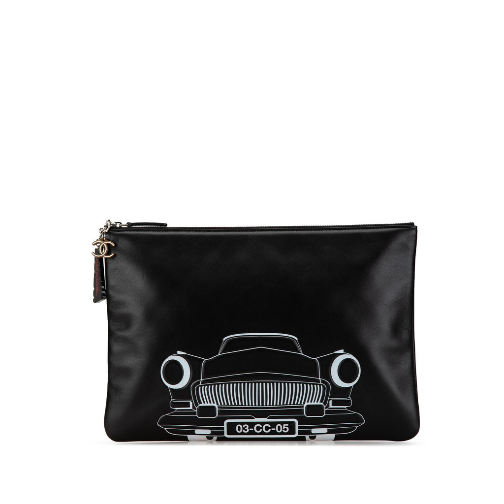 Chanel Large Printed Lambskin La Habana O Case Clutch (SHG-Zimn5u)