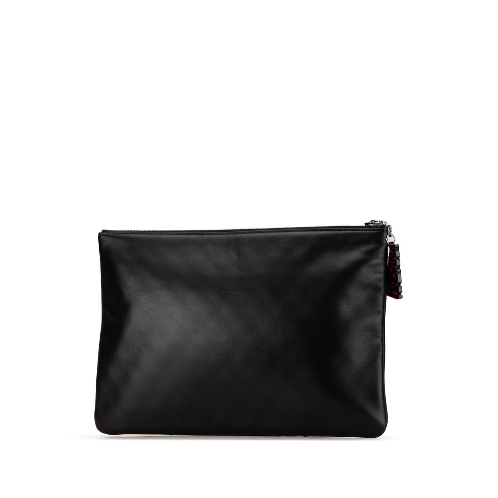 Chanel Large Printed Lambskin La Habana O Case Clutch (SHG-Zimn5u)