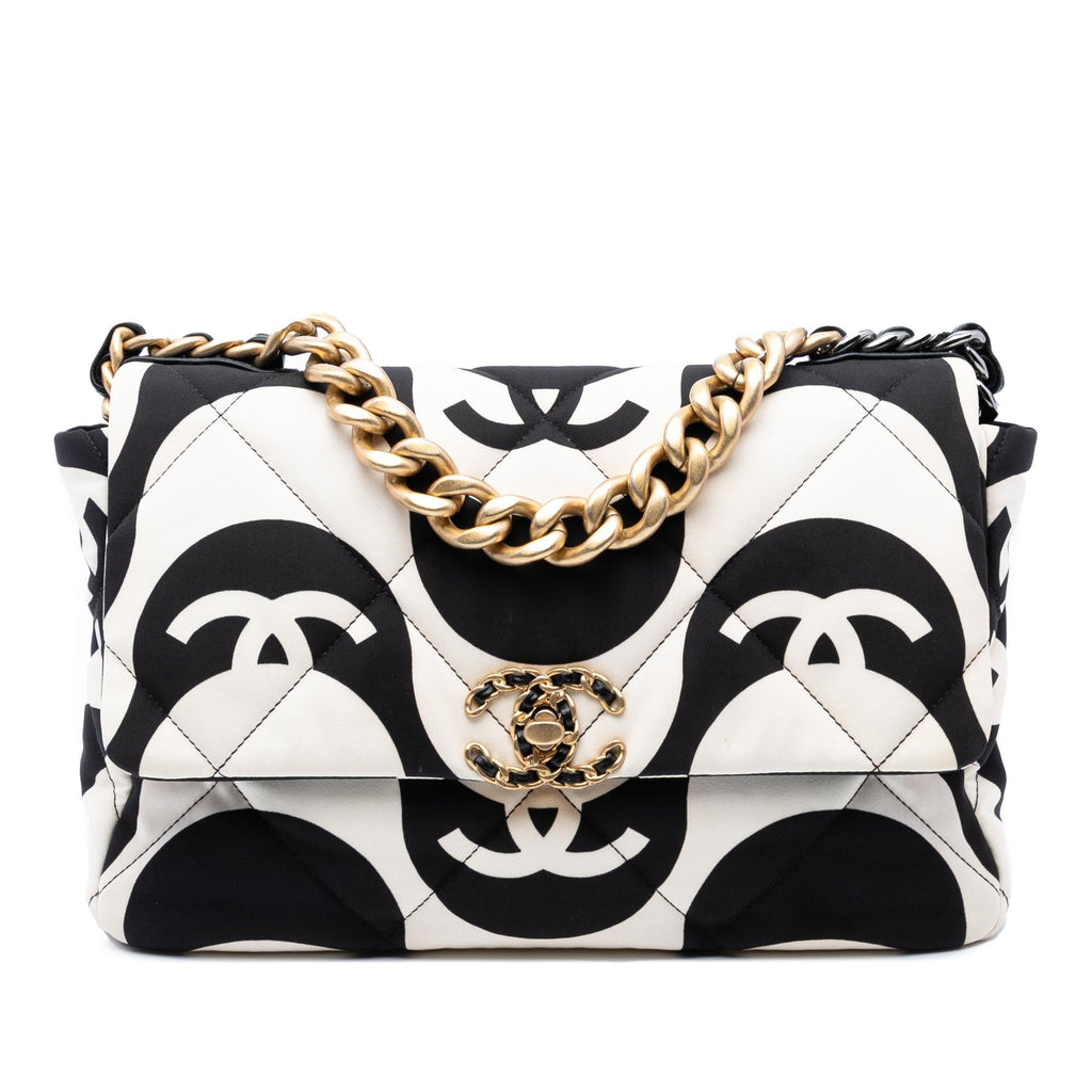 Chanel Large Printed Silk 19 Flap