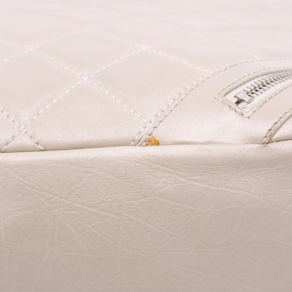 Chanel Large Quilted Aged Calfskin Cotton Club Tote