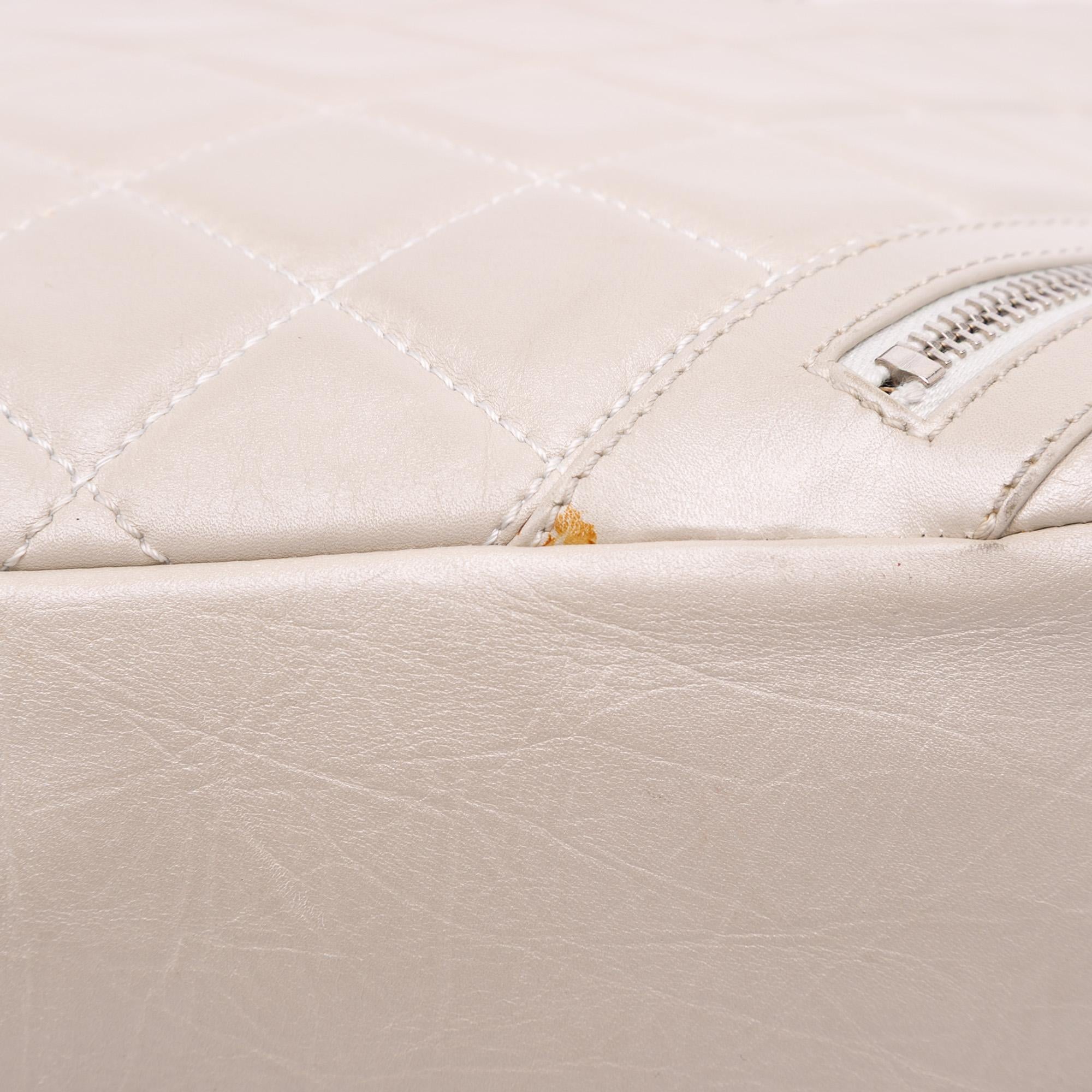 Chanel Large Quilted Aged Calfskin Cotton Club Tote