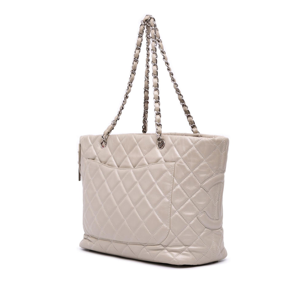 Chanel Large Quilted Aged Calfskin Cotton Club Tote